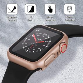 img 2 attached to 🌹 EDIMENS 2 упаковки Жесткий чехол для Apple Watch Series 6 / SE / 5 / 4 40 мм – Розовое золото