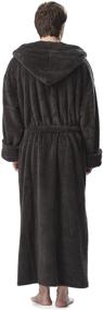 img 1 attached to Arus Fleece Turkish Bathrobe Charcoal