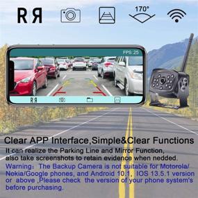 img 2 attached to 📷 Rohent R13 HD WiFi Digital Wireless Backup Camera - IP69K Waterproof, Wide Angle, Compatible with iPhone/iPad and Android Devices - Ideal for Trucks, Vans, Campers, Small RVs