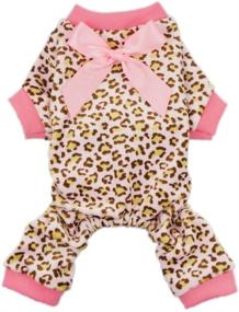 img 4 attached to Fitwarm® Leopard Ribbon Pajamas Clothes