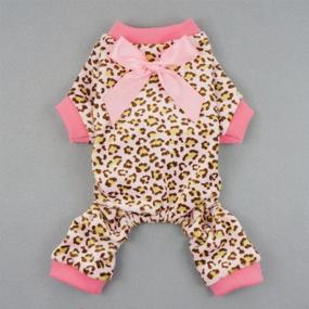 img 3 attached to Fitwarm® Leopard Ribbon Pajamas Clothes