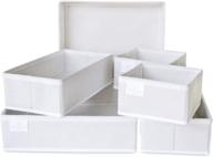 🗄️ organize your dresser drawers and closet shelves with joyful space company drawer organizers - store clothing, underwear, socks, and accessories (white) логотип