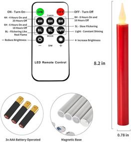 img 3 attached to Оконные свечи, мерцающие на батарейках, с дистанционным управлением и таймером