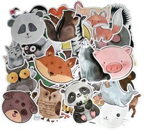 img 2 attached to Cute Animal Stickers Pack: Vibrant Vinyl Decals for Laptop, Water Bottles, Travel Cases, Skateboards, Guitars, Bikes - Perfect for Kids, Girls, Party Supplies & Decorations