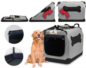 img 3 attached to 🐾 Versatile Pet Portable Crate: Ideal for Travel, Home, and Outdoor Use - Fits Dogs, Cats, and Puppies - Complete with Convenient Carrying Case