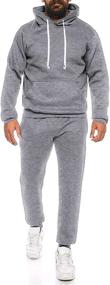 img 4 attached to COOFANDY Sweatshirt Sweatpants Activewear Fleece Black Men's Clothing and Active