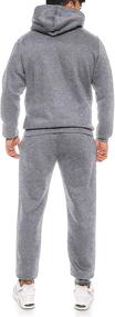 img 2 attached to COOFANDY Sweatshirt Sweatpants Activewear Fleece Black Men's Clothing and Active