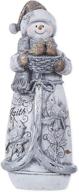 🎄 transpac imports faith birdie robe snowman basket: festive 10 x 4 resin stone christmas tabletop figurine logo