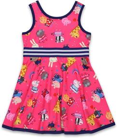 img 4 attached to 🐷 Adorable Peppa Pig Toddler Girls Fit and Flare Ultra Soft Dress: Comfortable Style for Your Little One