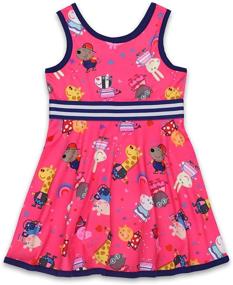 img 2 attached to 🐷 Adorable Peppa Pig Toddler Girls Fit and Flare Ultra Soft Dress: Comfortable Style for Your Little One