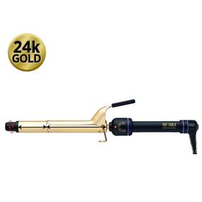 img 3 attached to 🔥 Длинная щипцы для завивки волос/Палочка от Hot Tools Professional, 1 дюйм, 24-каратным золотом, с теплостойким ковриком.