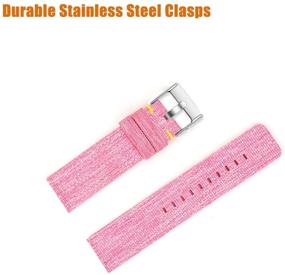 img 1 attached to 🌸 Pink Youkei Breathable Nylon Woven Band for Garmin Venu Sq Smartwatch - Compatible Replacement Accessory