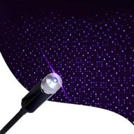 🌟 usb star projector night light: aevdor violet blue car ceiling interior roof lights for dreamy bedroom ambience, car décor & party decoration - plug and play! логотип