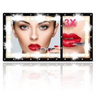 💄 car vanity mirror with led lights: enhance makeup application & sun-shading - rechargeable black 2 logo