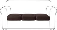 🛋️ yates home pu leather couch sofa cushion slipcover - water-proof elastic chair rv seat covers: loveseat sofa furniture protector slip cover for settee seater replacement living room (3 pieces, chocolate) logo