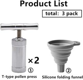 img 3 attached to 🔒 OMO T Type Pollen Press [3.5 Inch] - Efficient Hash Compress Pill Press with Mini Silicone Folding Funnel [2+1 Pack]