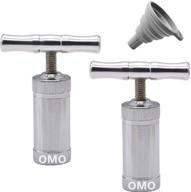 🔒 omo t type pollen press [3.5 inch] - efficient hash compress pill press with mini silicone folding funnel [2+1 pack] logo