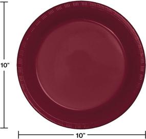 img 1 attached to 🍽️ Burgundy Red Round Plastic Plates Party Supplies: Add a Pop of Color and Convenience with Creative Converting's 10-inch Plates