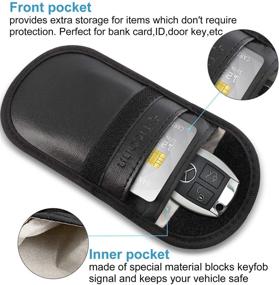 img 2 attached to Enhanced 2 Pack Faraday Bag for Key Fob: TICONN Premium RFID Signal Blocking - Ultimate Car Protector, Anti-Theft Pouch, Anti-Hacking Case Blocker