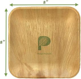 img 1 attached to 🌿 50 Biodegradable Palm Plates, 8" Square - Ideal for Events, Outdoors & Parties - Eco-Friendly, Sturdy, Hand-Made with Unique Design