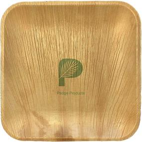 img 3 attached to 🌿 50 Biodegradable Palm Plates, 8" Square - Ideal for Events, Outdoors & Parties - Eco-Friendly, Sturdy, Hand-Made with Unique Design