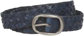 img 2 attached to 👖 1.25 Inch Braided Woven Leather Oval Belt