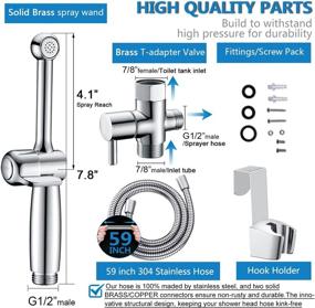 img 3 attached to 🚿 SonTiy Handheld Bidet Sprayer for Toilet - Hygienic Personal Cleaning Solution with Brass Sprayer Head and 5 Year Warranty