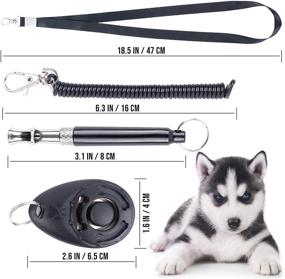 img 2 attached to 🐶 Professional Dog Training Whistle and Clicker Kit - Adjustable Ultrasonic Pitch Frequency Whistle with Lanyard Strap and Clicker for Recall, Bark Control, and Stop Barking - Ideal for Dogs, Pets, and Puppies
