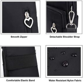 img 2 attached to 🌸 Stylish Women's Crossbody Cell Phone Purse Wallet Wristband Armband Bag for iPhone 12 Pro, 11 Pro Max XS Max XR, Galaxy S10 S9 Plus S20 S21 A10S A31 A51 J7, Moto G8 G7 Plus LG V40 G8s ThinQ K22 - Black Flower-S: The Perfect Accessory!