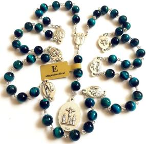 img 3 attached to Elegantmedical Handmade BuleTiger Necklace Catholic