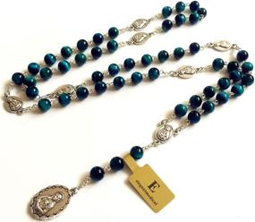 img 1 attached to Elegantmedical Handmade BuleTiger Necklace Catholic