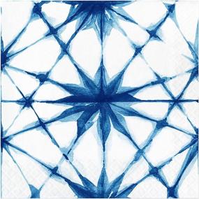 img 4 attached to Stylish Shibori Napkins: Creative Converting, 6.5 inch, Blue