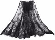 exquisite black lace fabric embroidery: ideal for dressmaking, ribbons & curtains - 110 x 150 cm logo