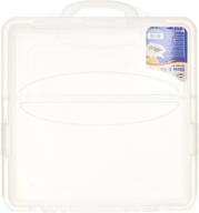 translucent stow and go storage bin - blue hills studio, 14x14x3.25 inches logo