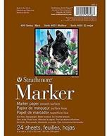 📝 strathmore 497-6 400 series marker pad: high-quality, glue-bound | 6"x8" | 24 sheets logo