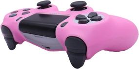 img 1 attached to Sofunii 2pcs Pink Anti-Slip Silicone Case Protector for PS4 Controller, with 4 Cat Claw Thumb Grip Caps - Compatible with PS4 Slim/Pro Wireless/Wired Gamepad