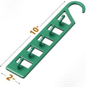 img 1 attached to 👕 CraftyCrocodile Space Saving Hanger Holders - Organize Your Closet Efficiently with Vertical Storage Solution - Set of 4, Durable Green Plastic Holders - Fits 5 Regular Hangers Each