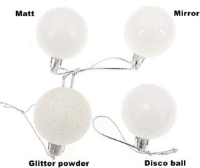 img 2 attached to 🎄 ALIMITOPIA 24pcs Shatterproof Christmas Ball Baubles - 1.6" White Hang Balls for Xmas Tree Decoration