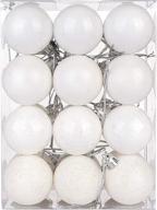 🎄 alimitopia 24pcs shatterproof christmas ball baubles - 1.6" white hang balls for xmas tree decoration логотип