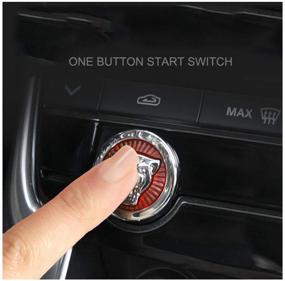 img 3 attached to Enhance Your Jaguar's Interior with Button Start Stop Engine Center Control Switch Knob Cap Cover Decal Trim Accessories