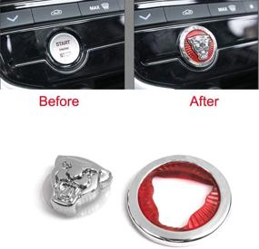 img 2 attached to Enhance Your Jaguar's Interior with Button Start Stop Engine Center Control Switch Knob Cap Cover Decal Trim Accessories