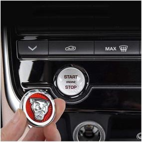 img 4 attached to Enhance Your Jaguar's Interior with Button Start Stop Engine Center Control Switch Knob Cap Cover Decal Trim Accessories