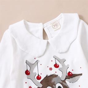 img 2 attached to 👚 Adorable Baby Girl Doll Collar Blouse with Long Sleeves: Vibrant Solid Color T-Shirt Top Bottom