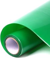 🌿 dequn green pu heat transfer vinyl rolls: high-quality 12 inch x 5 feet htv iron on vinyl for t-shirts, hats, and clothing - easy to cut & weed, compatible with various cutting machines - diy circut vinyl design logo