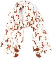 🧣 dazzle with anika dali bella dachshund animal scarves & wraps: women's stylish accessories logo