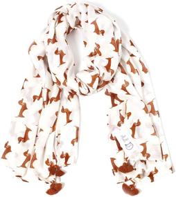img 4 attached to 🧣 Dazzle with Anika Dali Bella Dachshund Animal Scarves & Wraps: Women's Stylish Accessories