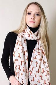 img 1 attached to 🧣 Dazzle with Anika Dali Bella Dachshund Animal Scarves & Wraps: Women's Stylish Accessories
