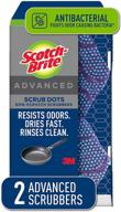 advanced non-scratch scrubbing: scotch-brite scrub dots with 2 scrub sponges logo