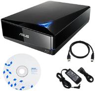 asus bw-16d1x-u external blu-ray bdxl drive: 16x speed, bd suite disc, usb 3.0 cable, power adapter and cord included logo