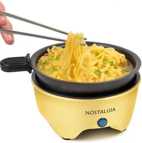 img 4 attached to 🍳 Nostalgia MSK5YW MyMini Personal Electric Skillet & Rapid Noodle Maker – Ideal for Healthy Keto & Low-Carb Diets, Cauliflower Rice, Ramen, Pasta, Mac & Cheese, Stir Fry, Soups, Omelets